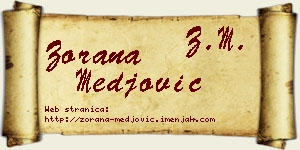 Zorana Međović vizit kartica